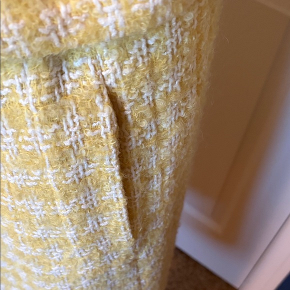 VINTAGE Yellow Plaid Long Coat - Picture 7 of 7